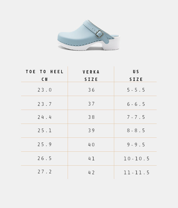 professional clogs white comfort base light blue leather with strap