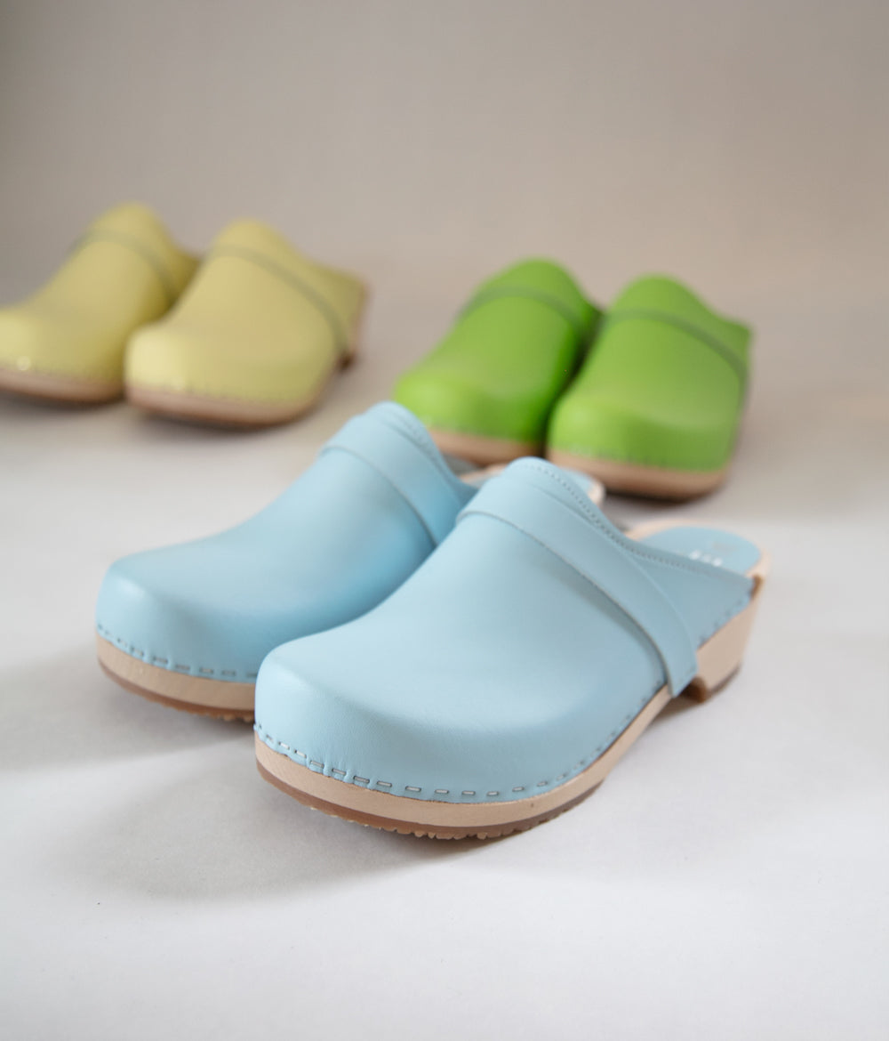 True blue clog wooden handmade